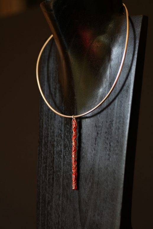 Chronos "Red Silver" pendant and collar
