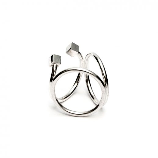 Curve silver ring II