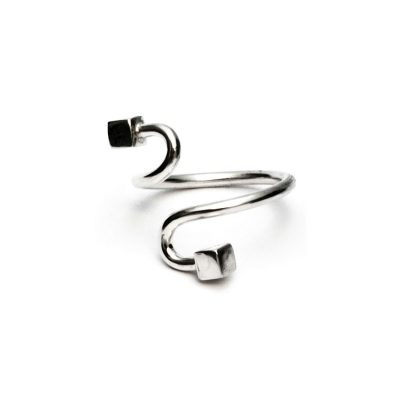 Curve silver ring III