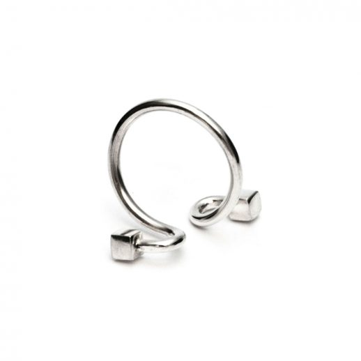 Curve silver ring III