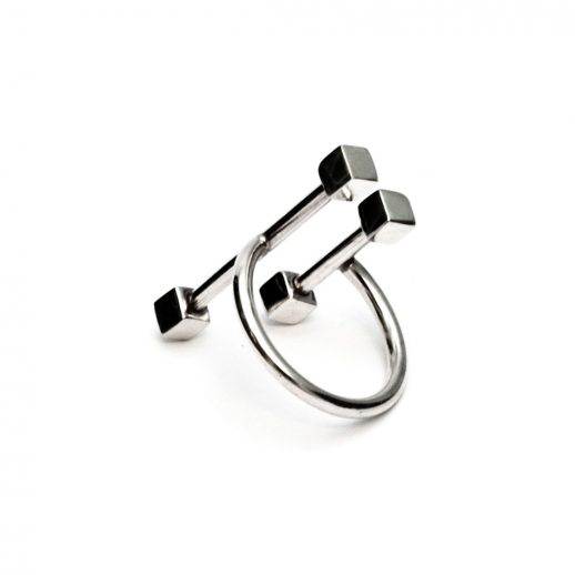 Curve silver ring IV