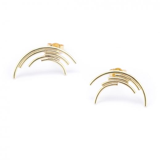 Gold earrings Perspective